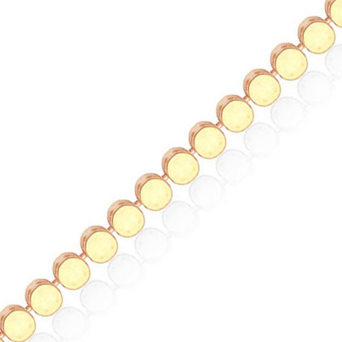 10K Gold Tennis Bracelet Round Shape Resizable Available in White Yellow Rose Gold, About 12GR