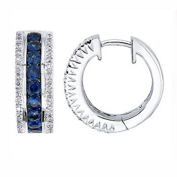 Sapphire Hoops